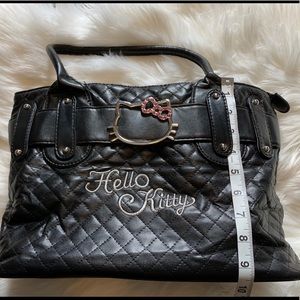 Hello Kitty black quilted pleather purse